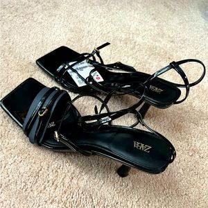 ZARA Patent Effect Black High Heels